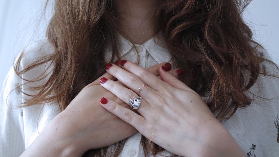 Hands Chest (stock photo)